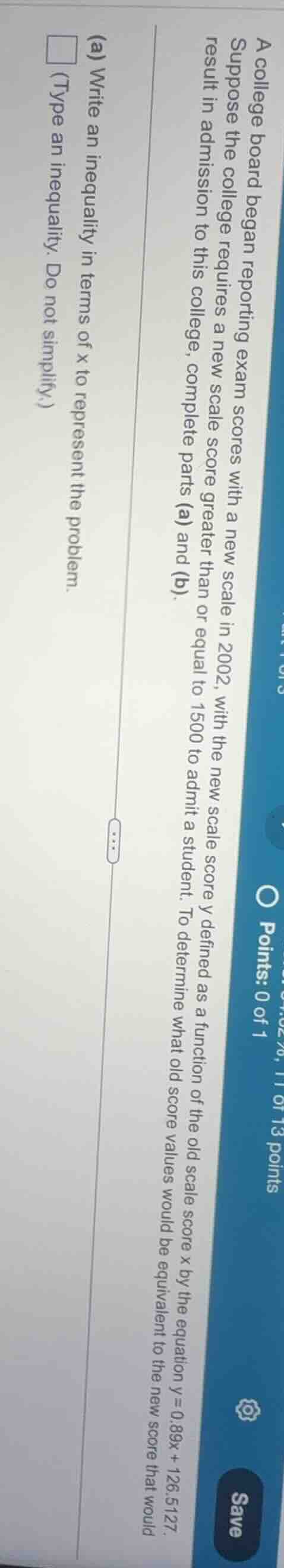 a college board began reporting exam scores with a new scale in 2002, w…