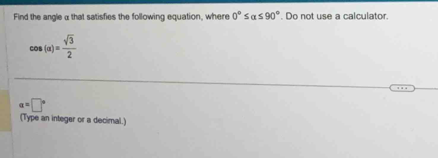 find the angle α that satisfies the following equation, where ( 0^circ …