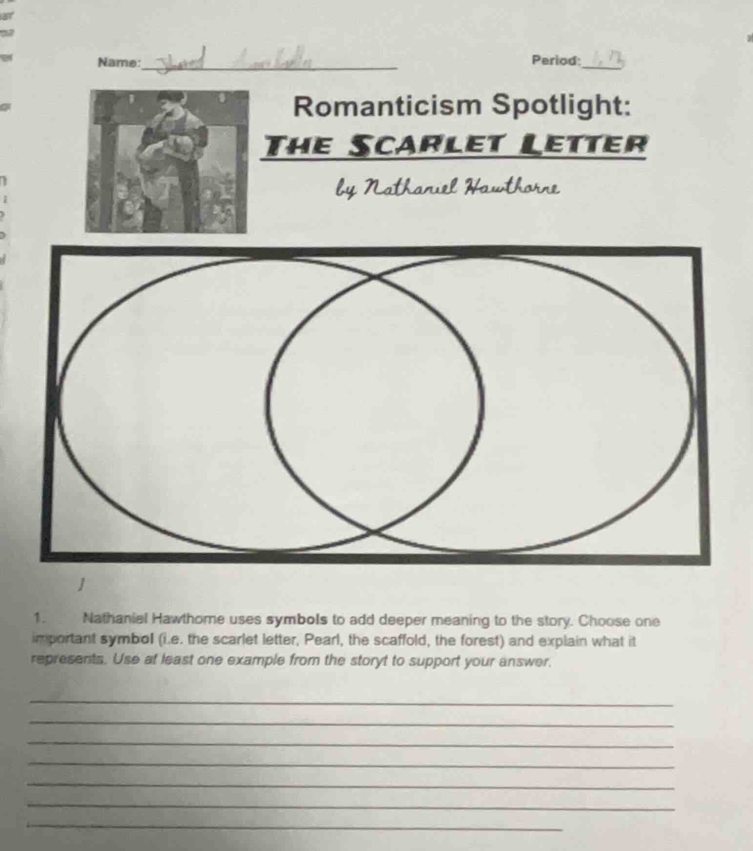 name: period: romanticism spotlight: the scarlet letter by nathaniel ha…
