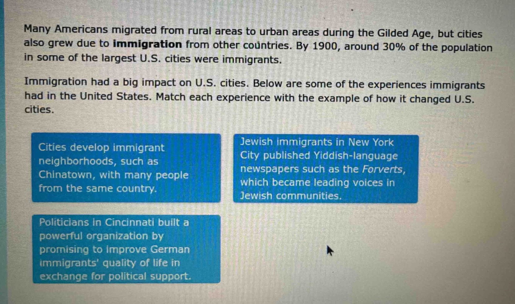 many americans migrated from rural areas to urban areas during the gild…