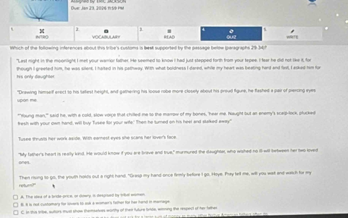 assigned by eric jackson due: jan 23, 2026 11:59 pm 1. intro 2. vocabul…