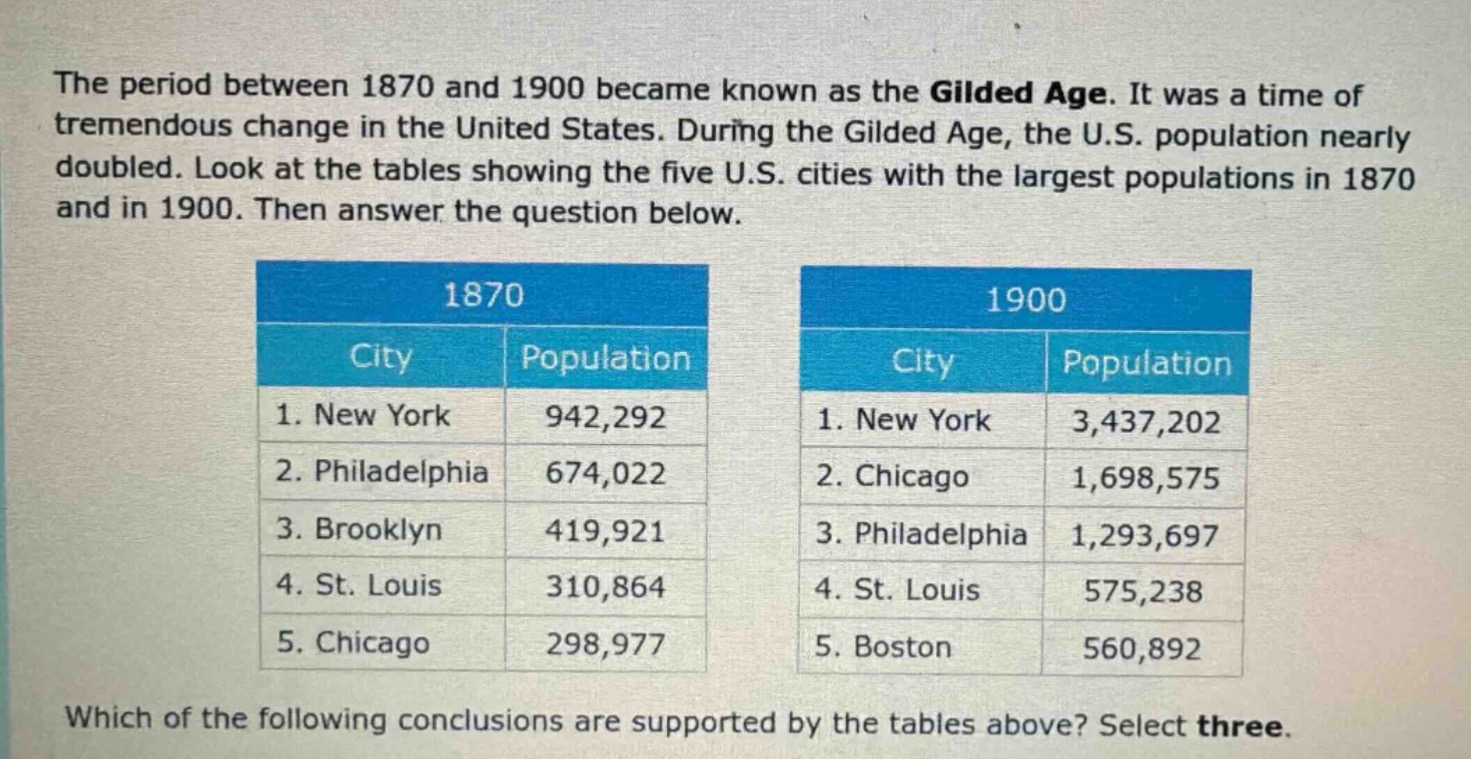 the period between 1870 and 1900 became known as the gilded age. it was…