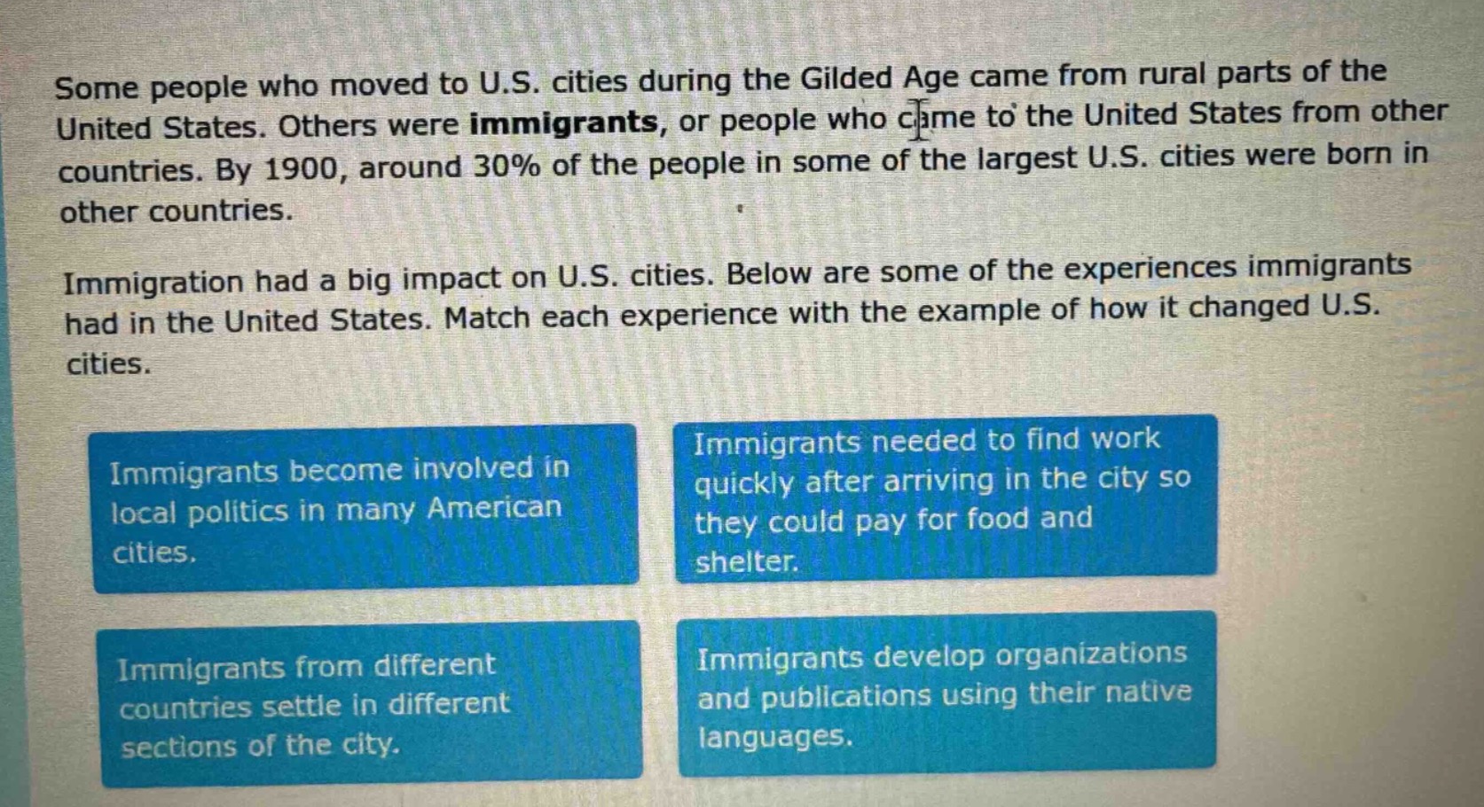some people who moved to u.s. cities during the gilded age came from ru…