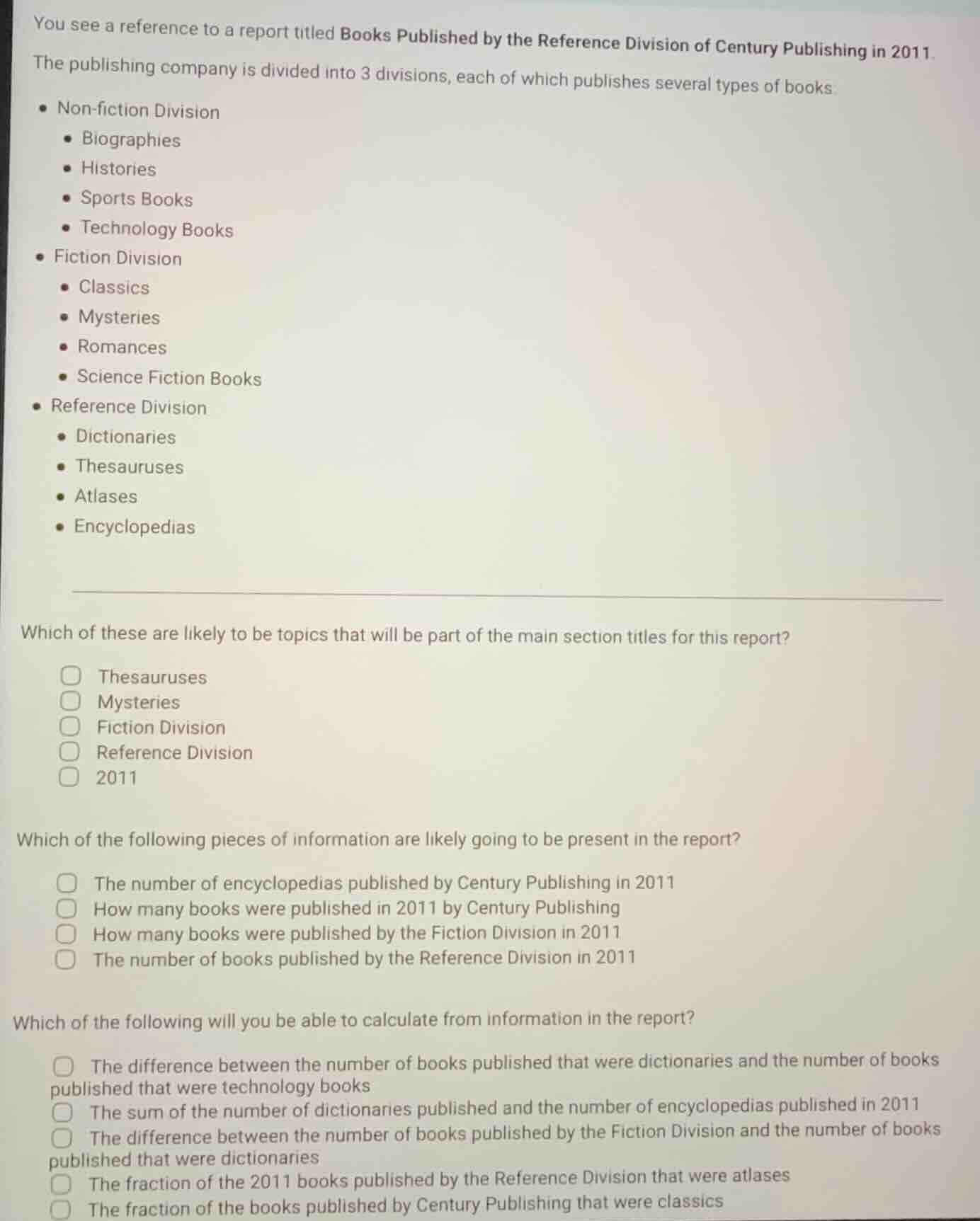 you see a reference to a report titled books published by the reference…