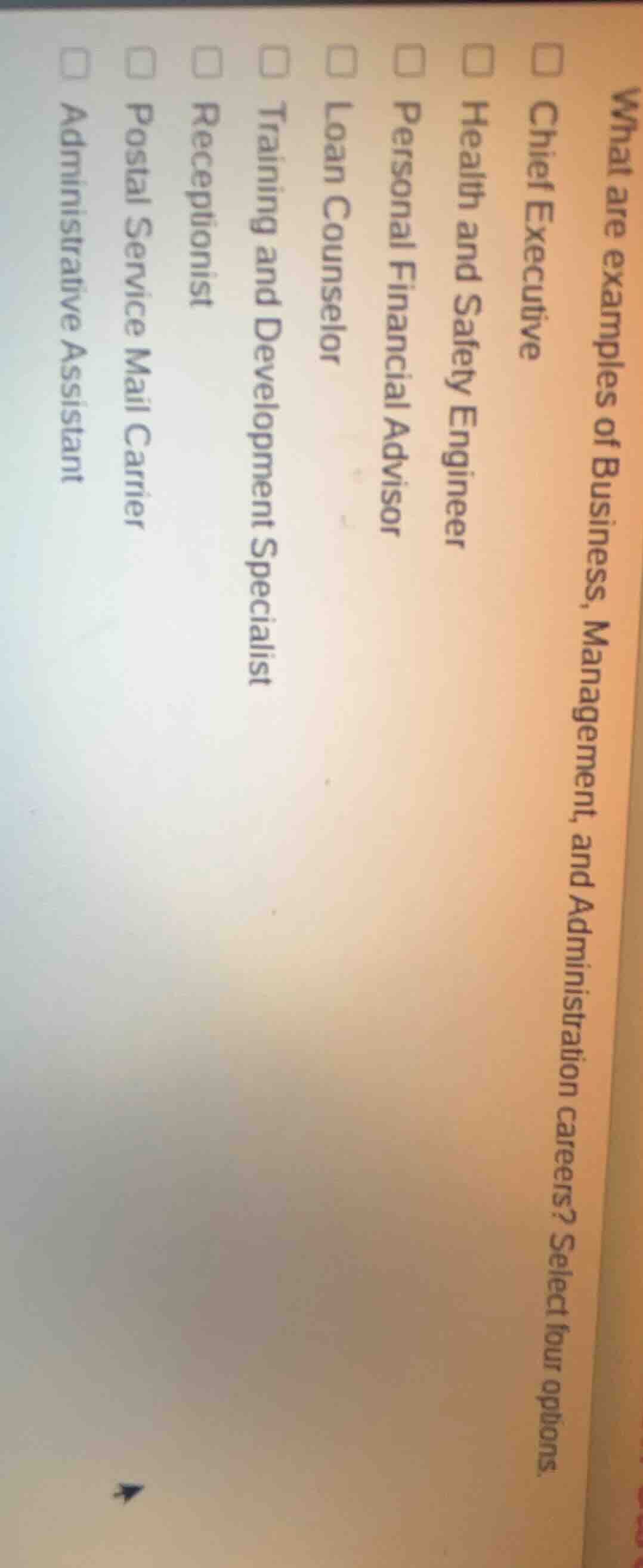 what are examples of business, management, and administration careers? …