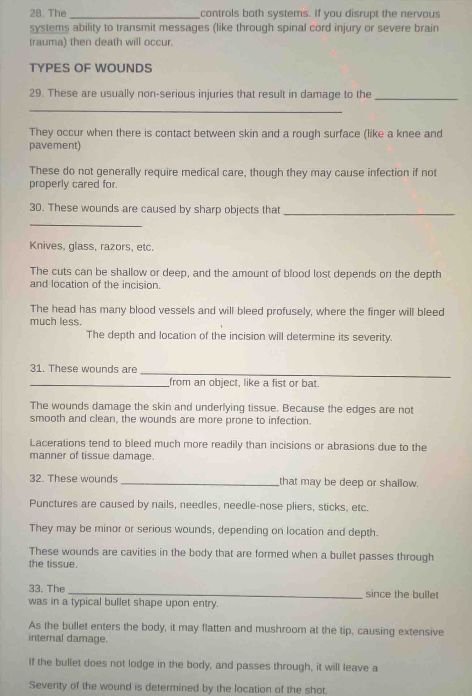 28. the _________________ controls both systems. if you disrupt the ner…