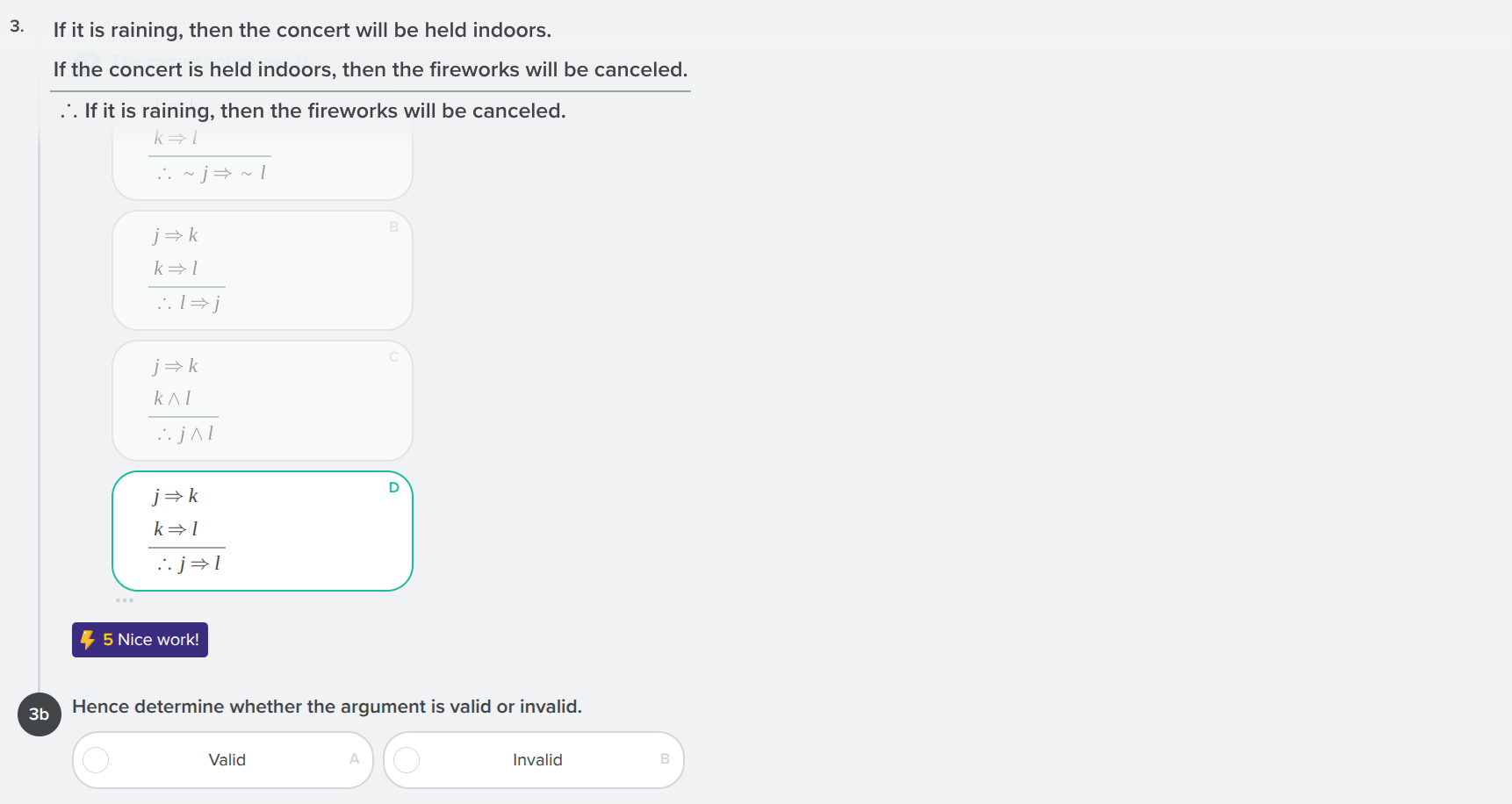 3. if it is raining, then the concert will be held indoors. if the conc…
