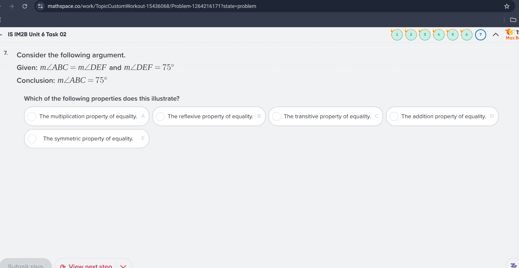 7. consider the following argument. given: ( mangle abc = mangle def ) …