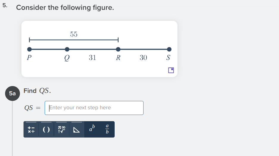 5. consider the following figure. 5a find qs. qs =