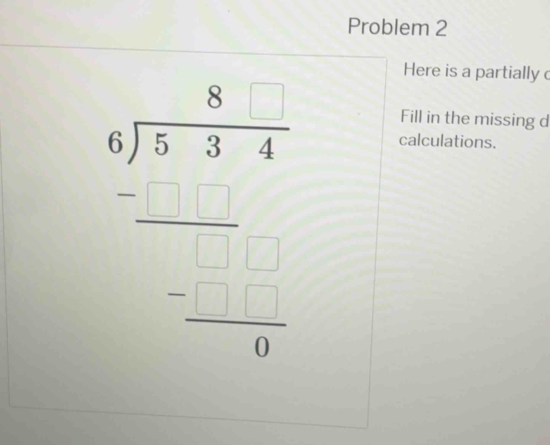 problem 2 here is a partially fill in the missing d calculations. \\\\b…