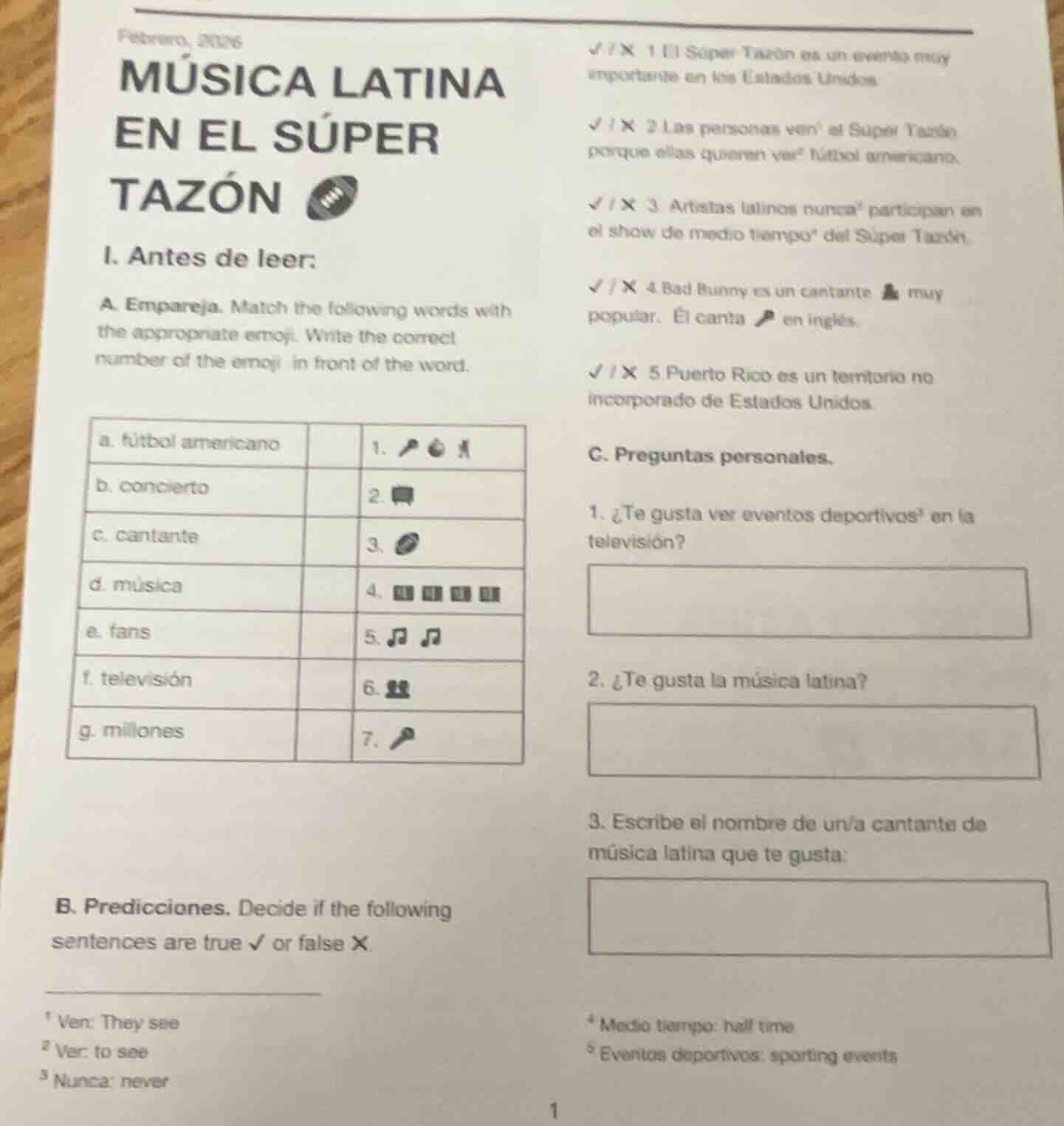 febrero, 2026 música latina en el súper tazón i. antes de leer: a. empa…