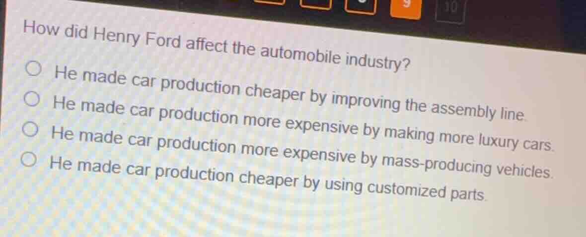 how did henry ford affect the automobile industry? he made car producti…