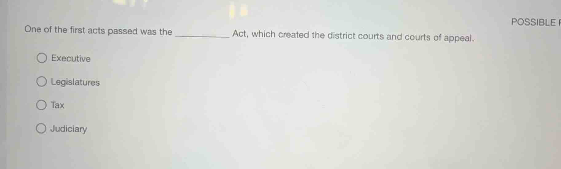 one of the first acts passed was the _______ act, which created the dis…