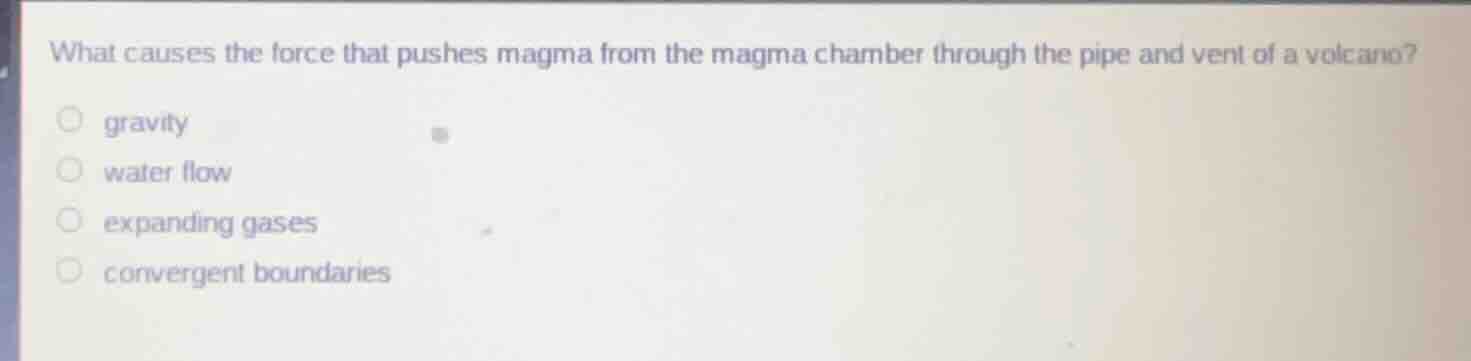 what causes the force that pushes magma from the magma chamber through …