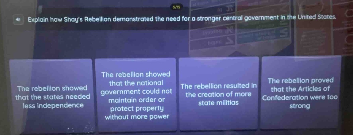 explain how shays rebellion demonstrated the need for a stronger centra…