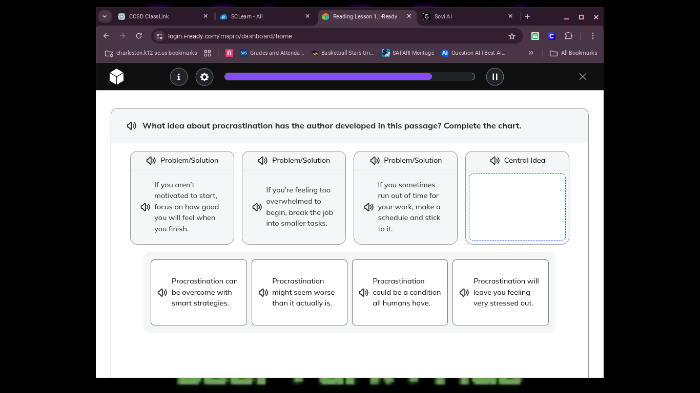what idea about procrastination has the author developed in this passag…