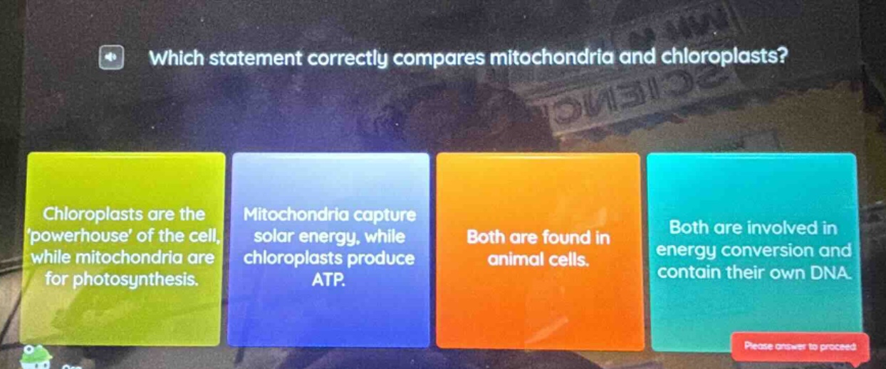 which statement correctly compares mitochondria and chloroplasts? chlor…