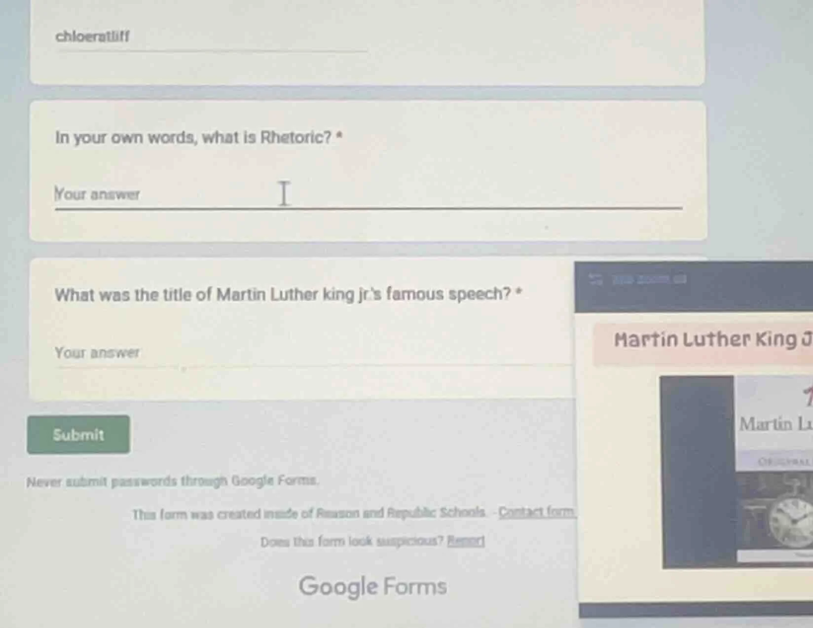 chloeratliff in your own words, what is rhetoric? * your answer what wa…