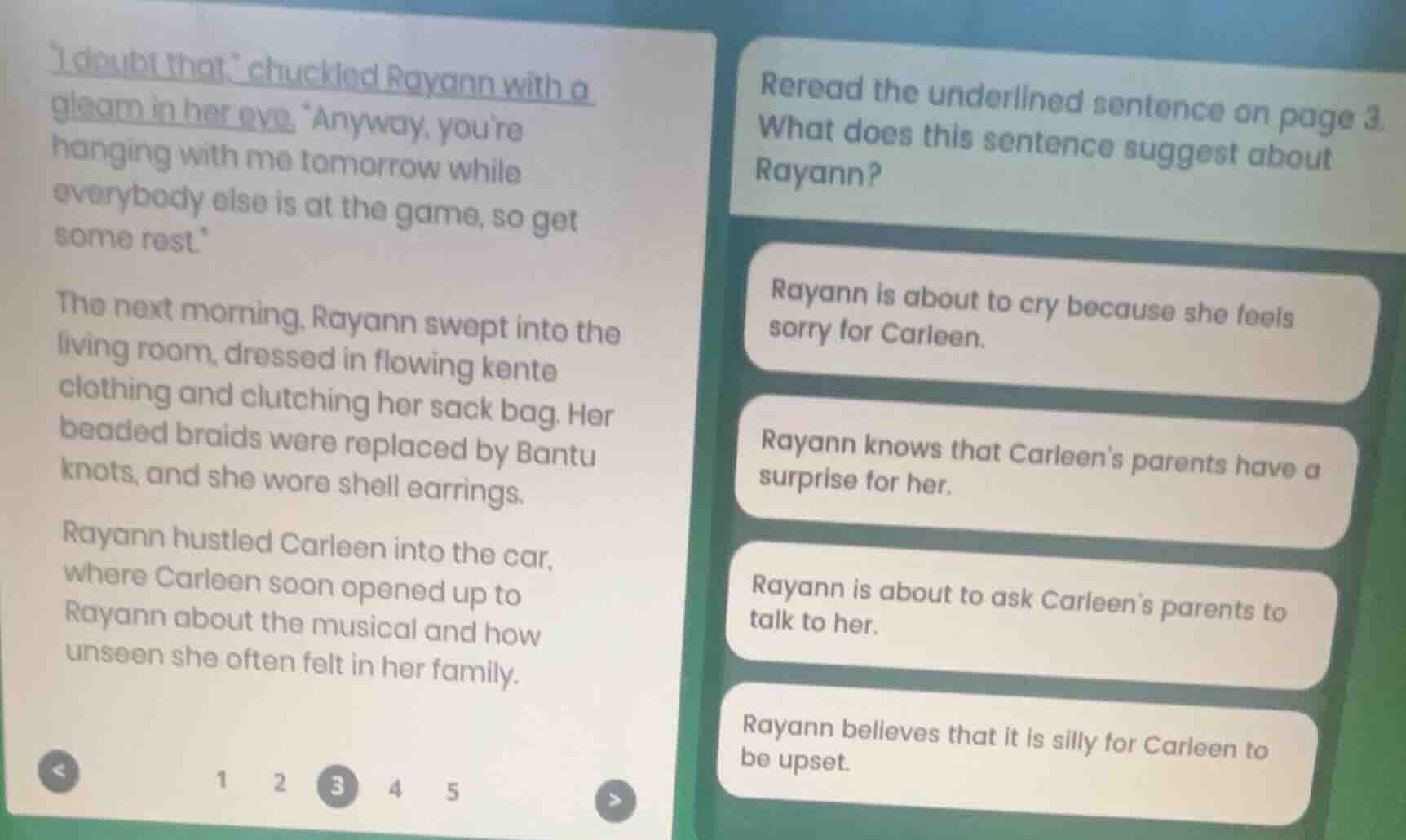 “i doubt that,” chuckled rayann with a gleam in her eye. “anyway, you’r…