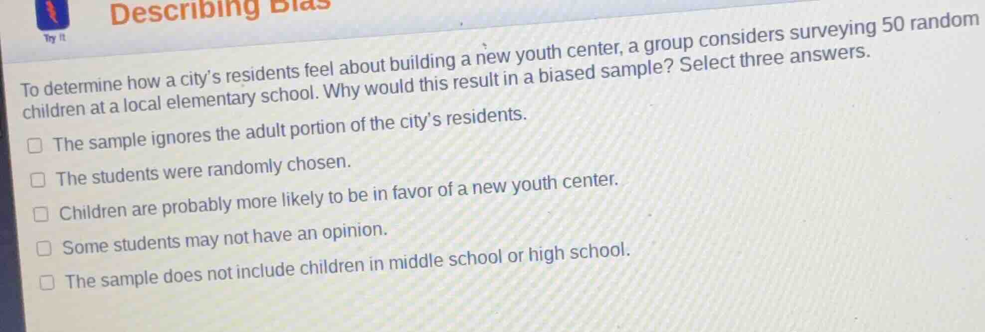 to determine how a city’s residents feel about building a new youth cen…