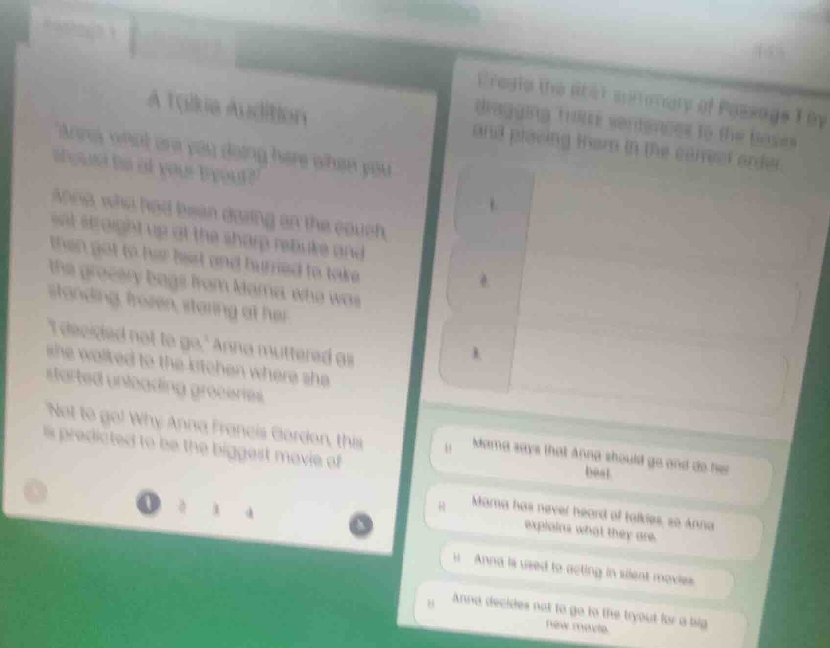 a tryout anxiety anna, what are you doing here? i thought you would be …