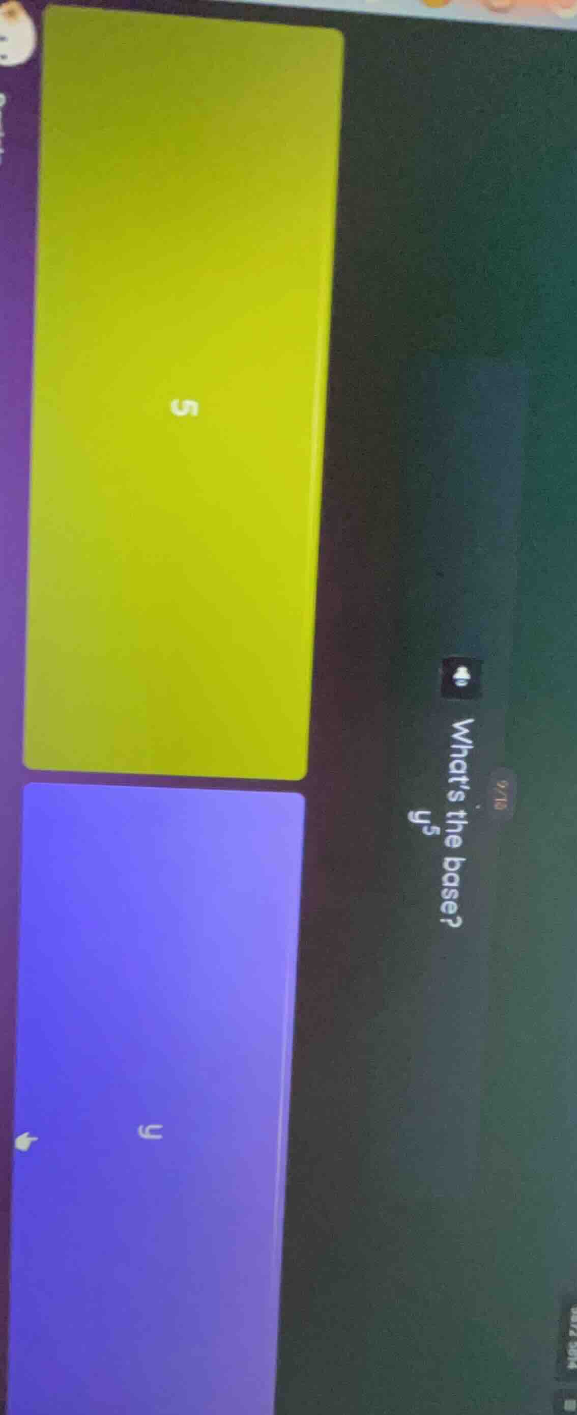 whats the base?\\(y^5\\)