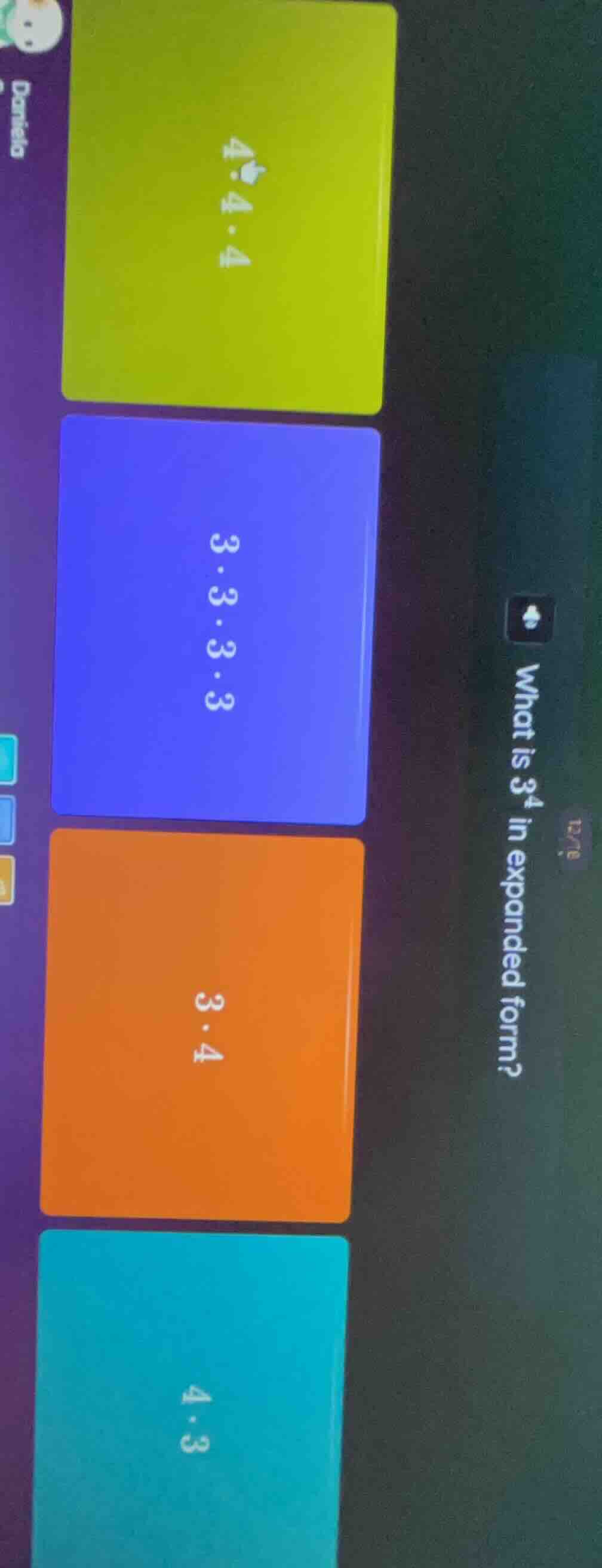 what is $3^4$ in expanded form?