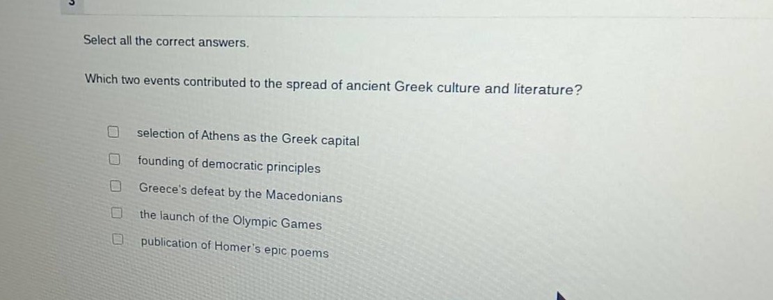 select all the correct answers. which two events contributed to the spr…