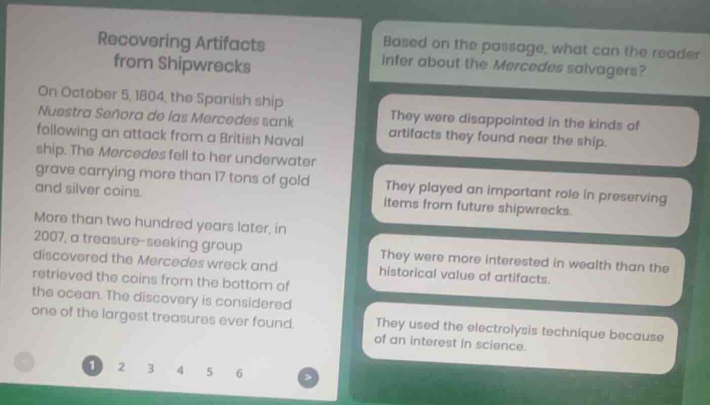 recovering artifacts from shipwrecks on october 5, 1804, the spanish sh…