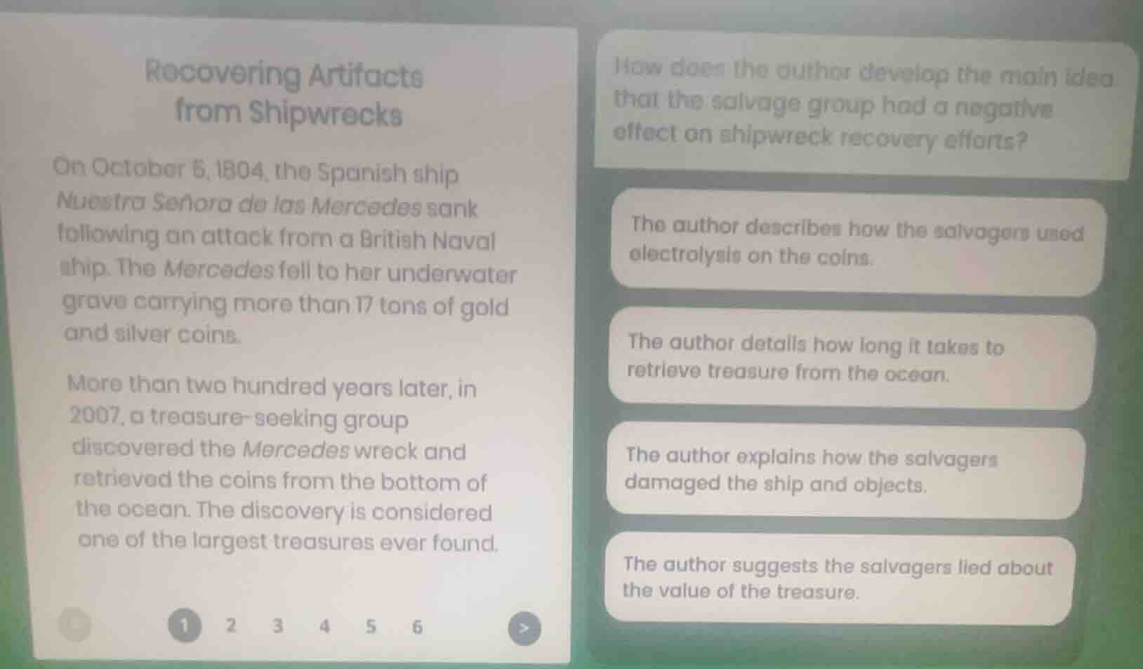 recovering artifacts from shipwrecks on october 5, 1804, the spanish sh…