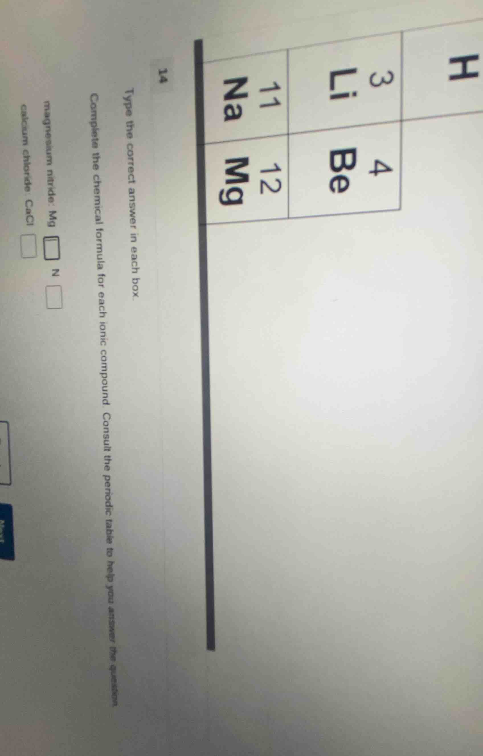 14 type the correct answer in each box. complete the chemical formula f…