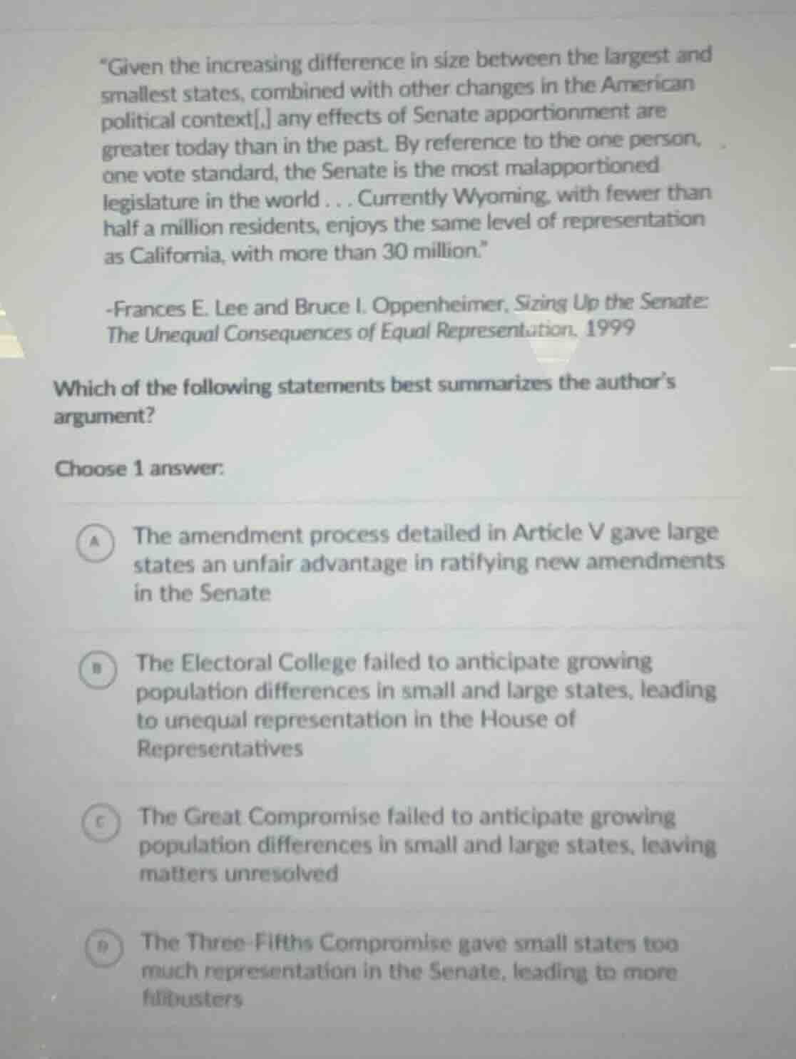 “given the increasing difference in size between the largest and smalle…