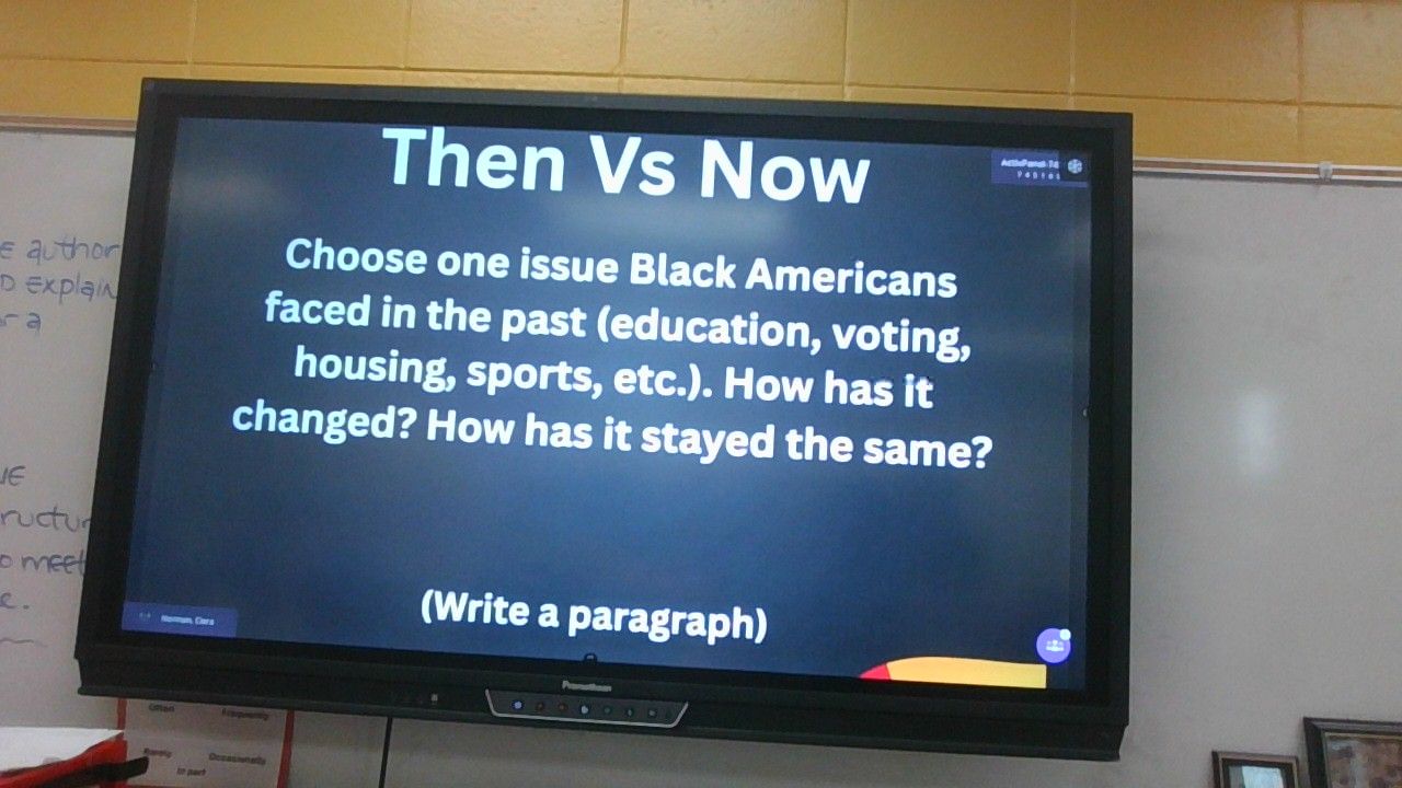 then vs now choose one issue black americans faced in the past (educati…