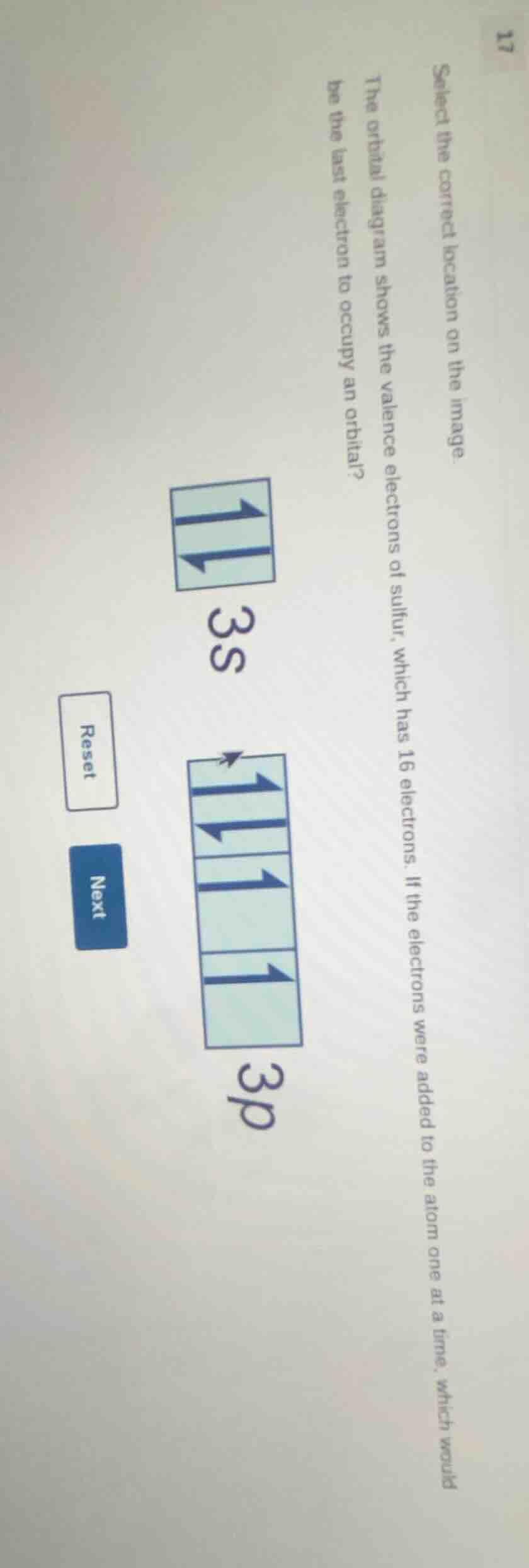 select the correct location on the image. the orbital diagram shows the…