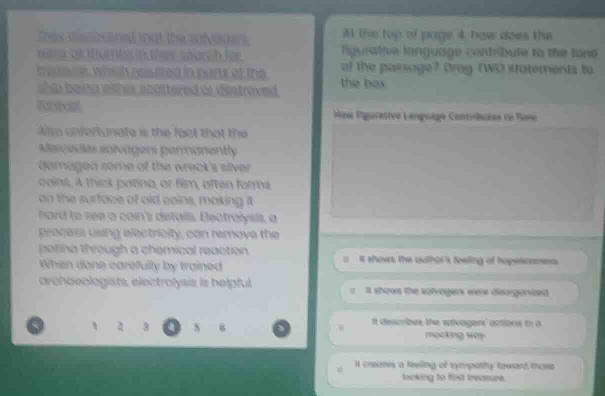at the top of page 4, how does the figurative language contribute to th…