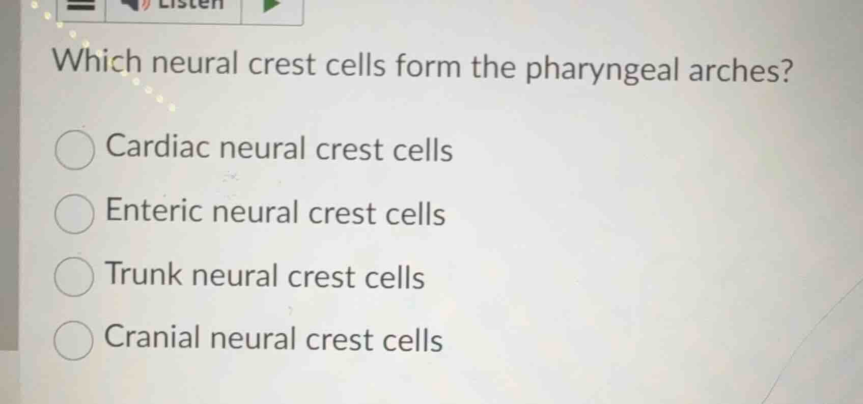 which neural crest cells form the pharyngeal arches? cardiac neural cre…