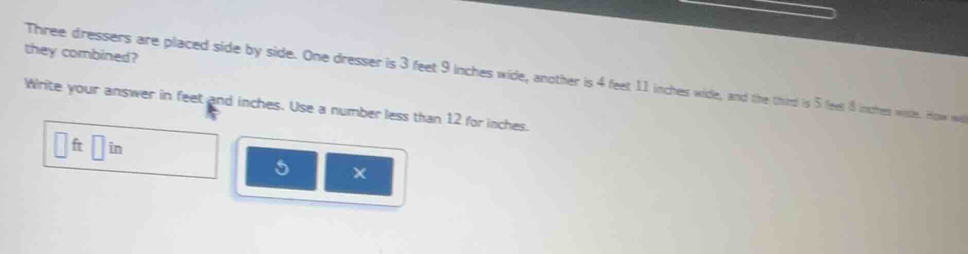 three dressers are placed side by side. one dresser is 3 feet 9 inches …