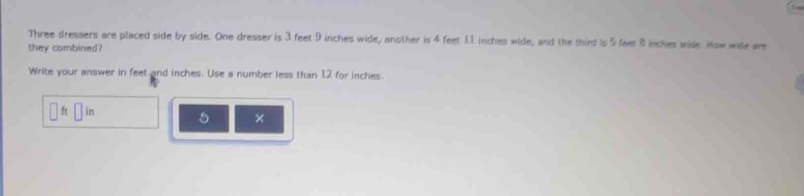 three dressers are placed side by side. one dresser is 3 feet 9 inches …