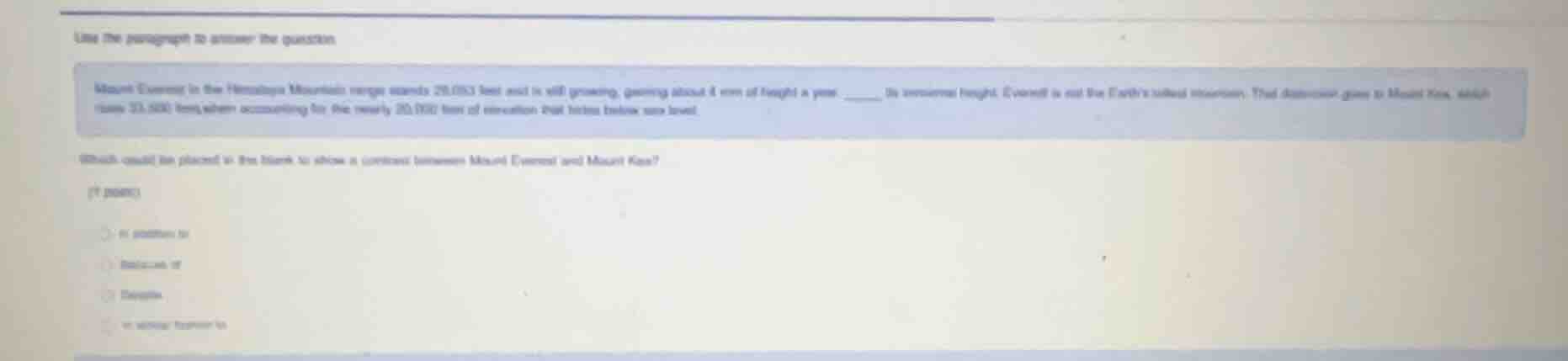 use the paragraph to answer the question mount everest in the himalaya …