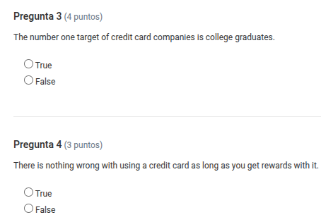 pregunta 3 (4 puntos) the number one target of credit card companies is…