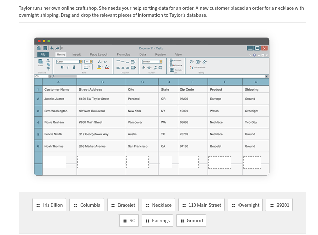 taylor runs her own online craft shop. she needs your help sorting data…