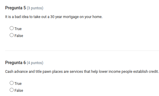 pregunta 5 (3 puntos) it is a bad idea to take out a 30 year mortgage o…