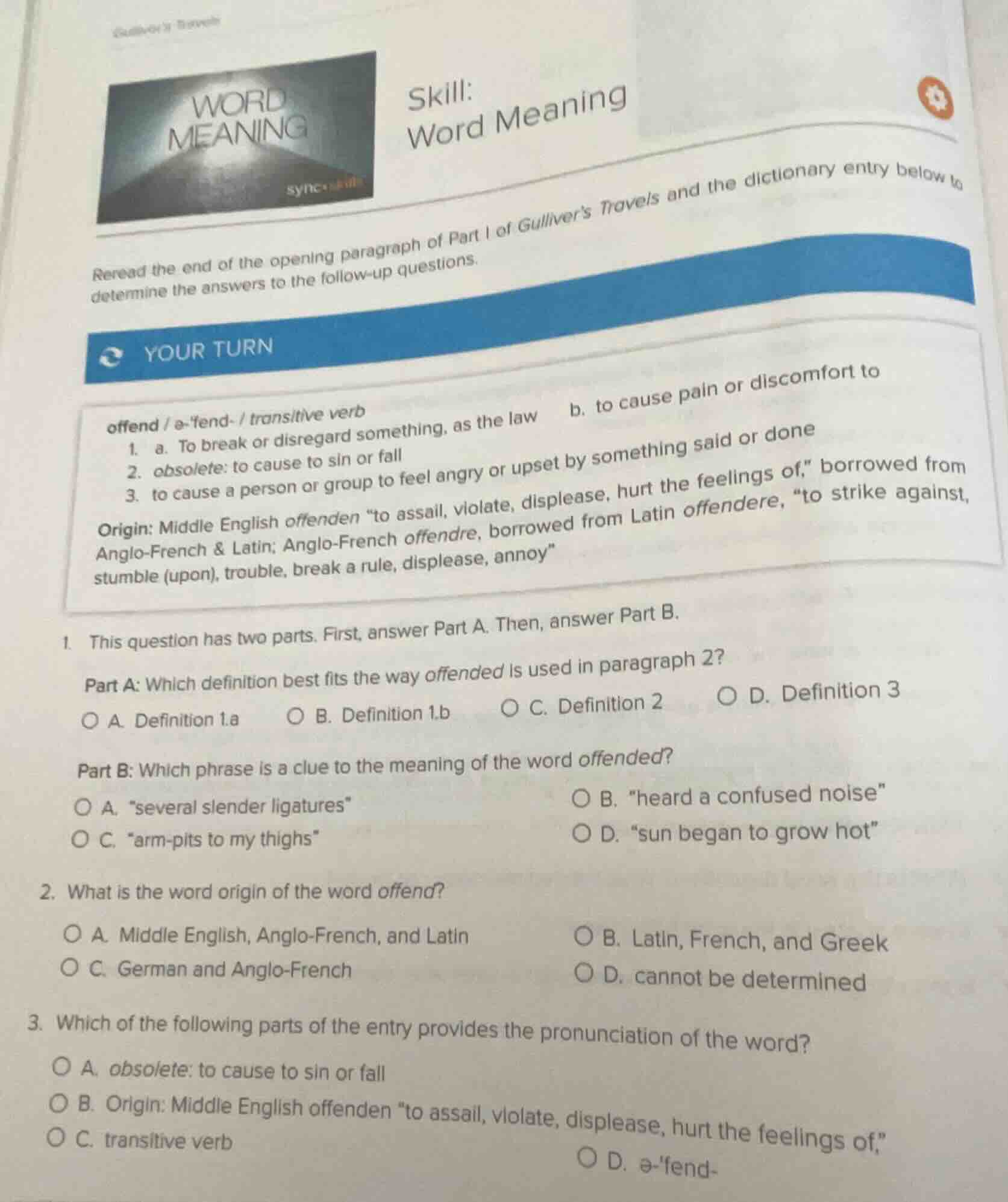 skill: word meaning reread the end of the opening paragraph of part i o…