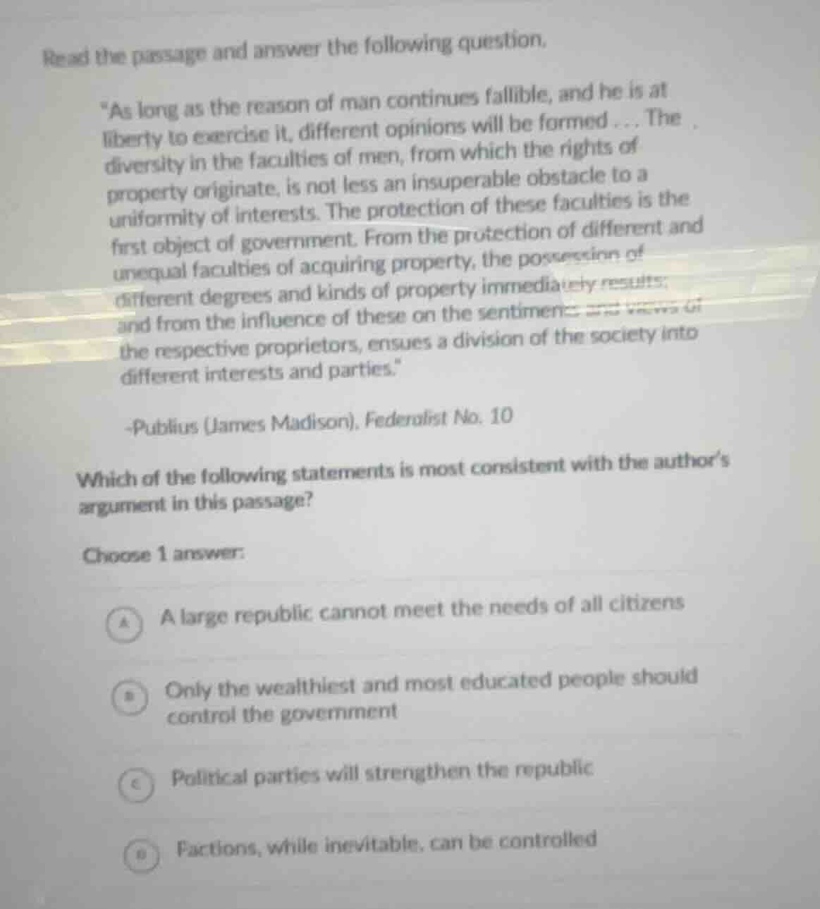 read the passage and answer the following question. \as long as the rea…