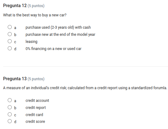 pregunta 12 (5 puntos) what is the best way to buy a new car? a purchas…