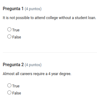 pregunta 1 (4 puntos) it is not possible to attend college without a st…