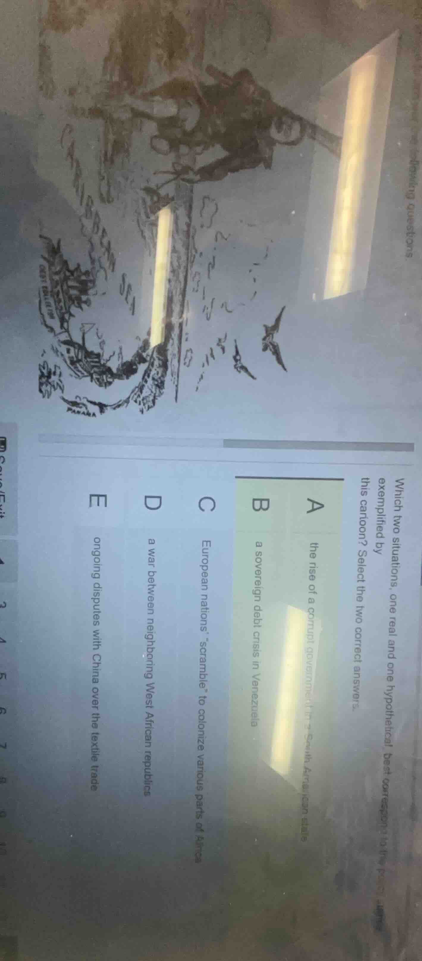which two situations, one real and one hypothetical, best correspond to…