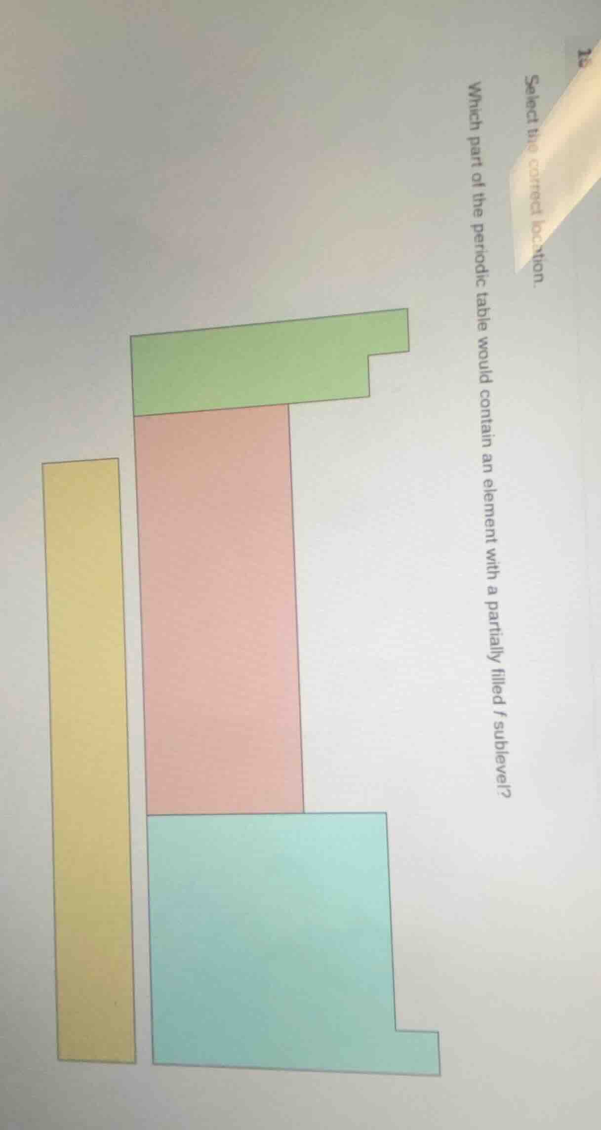 select the correct location. which part of the periodic table would con…