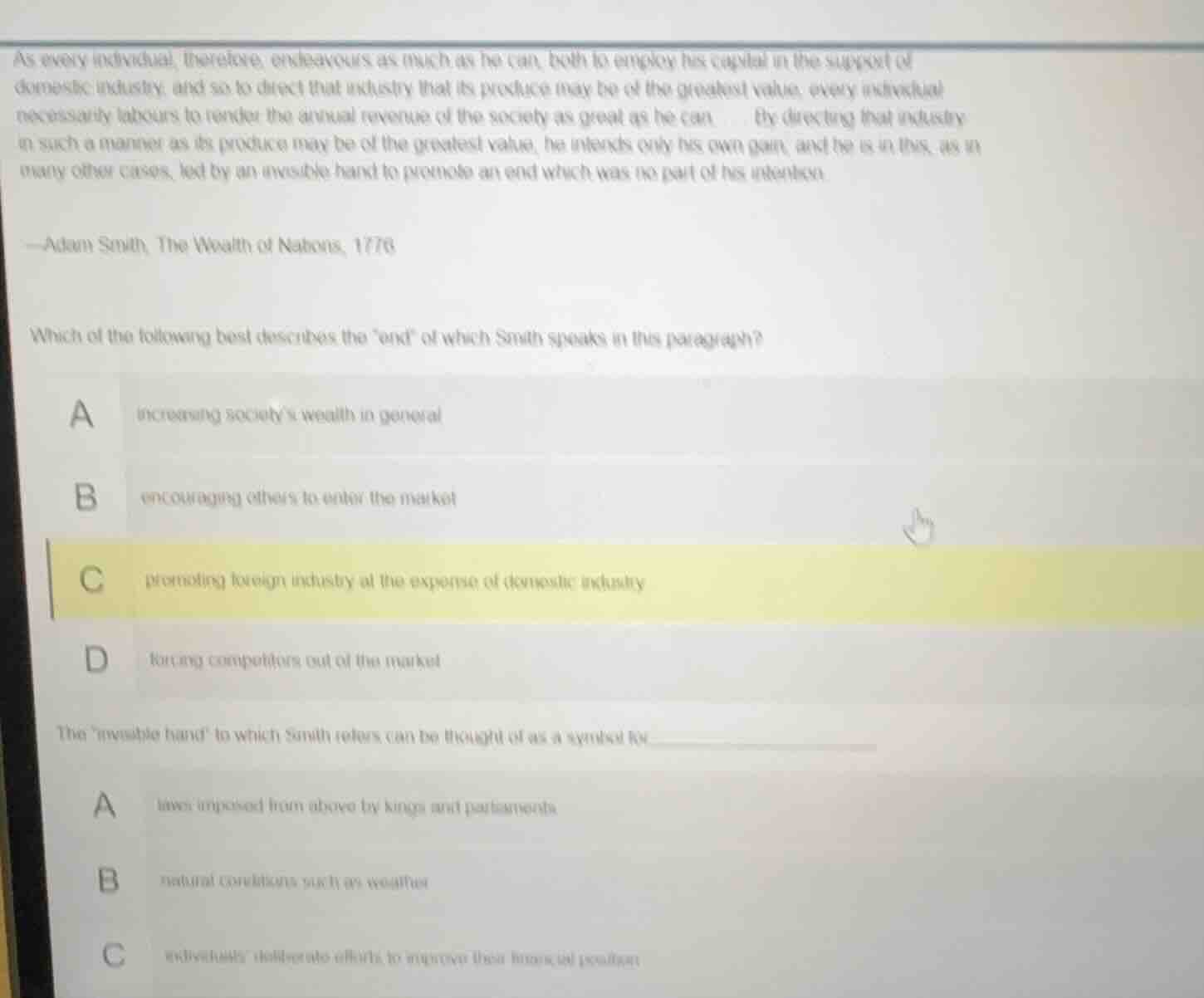 as every individual, therefore, endeavours as much as he can, both to e…