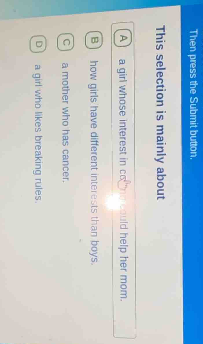 this selection is mainly about a a girl whose interest in cosplay could…